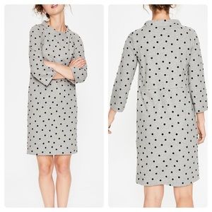 Boden Livia Cotton Polka Dot Sweatshirt Dress Sz 10